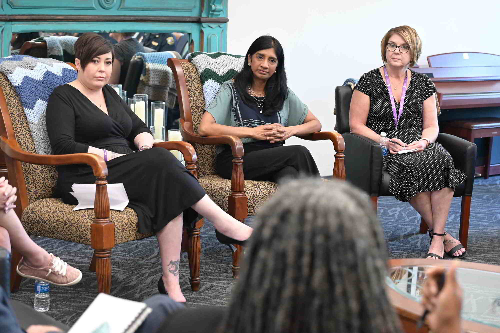 Lt. Governor Aruna Miller attended a roundtable in Hagerstown focused on Maryland’s response to the opioid and overdose crisis with Special Secretary of Opioid Response Emily Keller, the Washington County Opioid Intervention Team (OIT), local elected officials, and individuals currently in recovery.