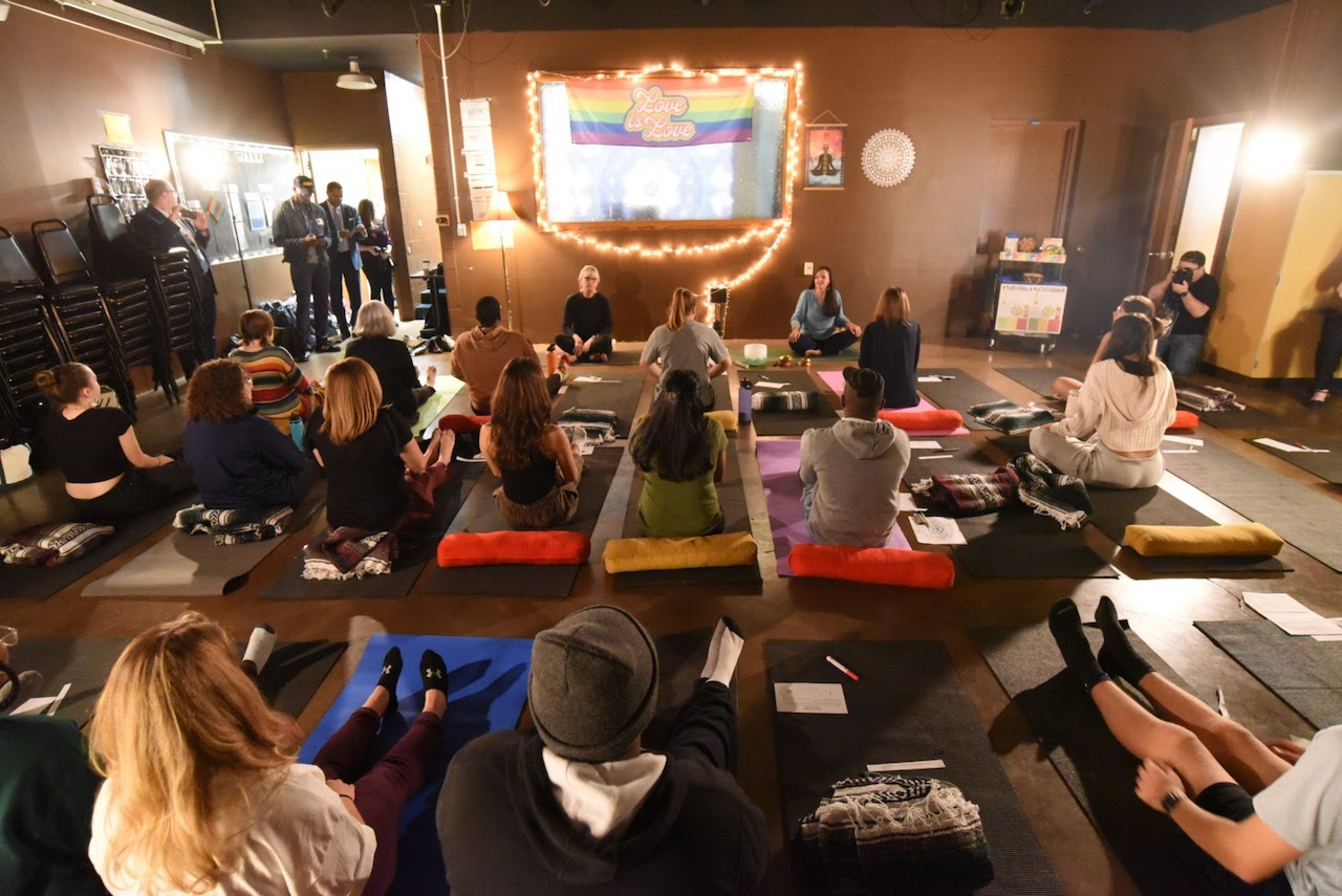 Lieutenant Governor Miller in wellness program at AHS