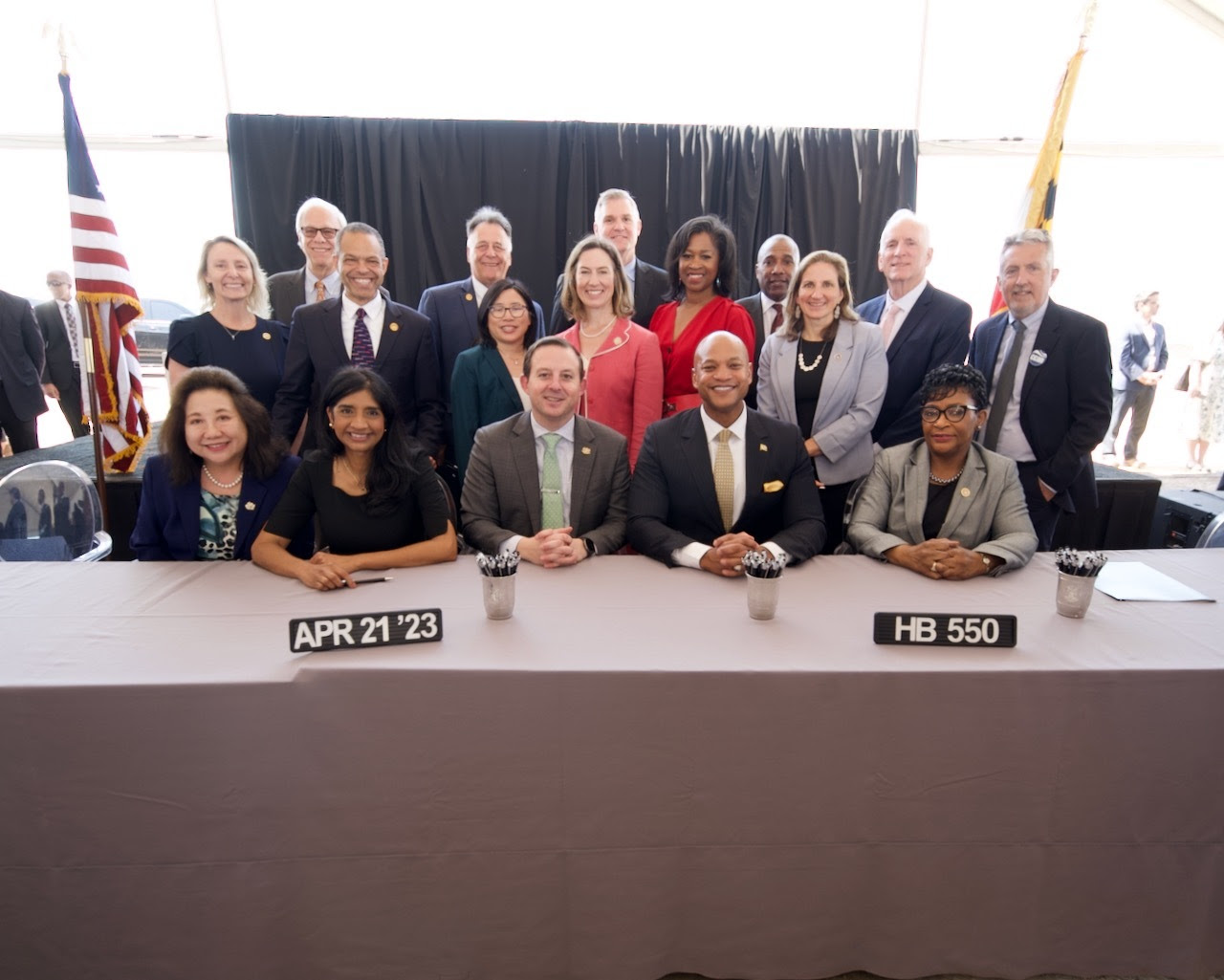 Governor Moore signed several key pieces of legislation today at the tour stop including: the POWER Act, the Clean Trucks Act, and the Clean Transportation and Energy Act.