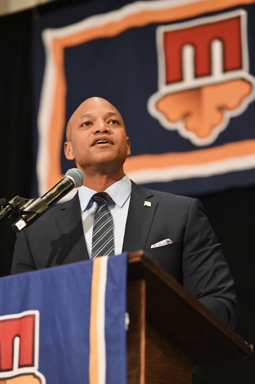 Governor Moore speaks at the 2023 Maryland Association of Counties Winter Conference.
