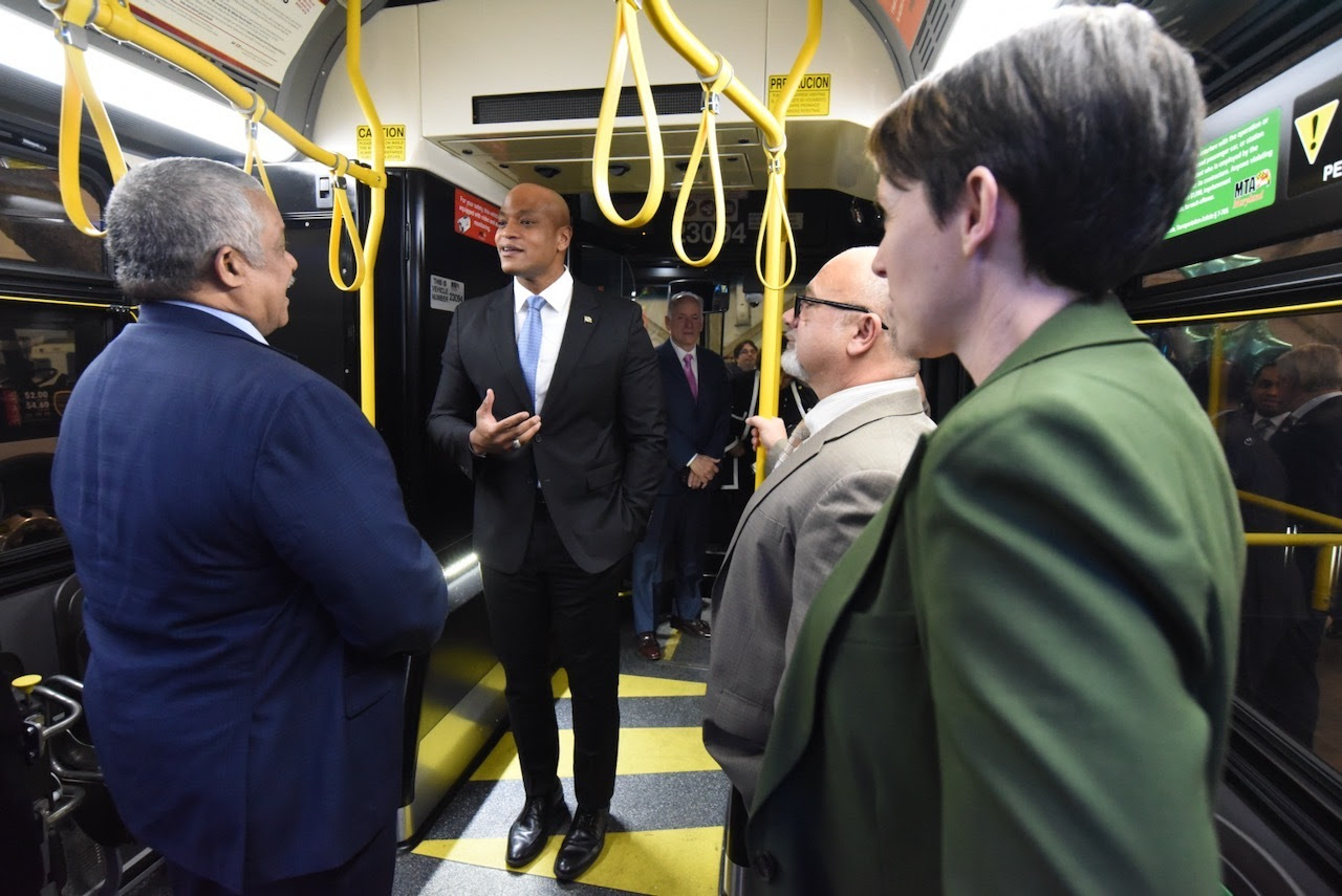 Governor Moore Speaking on Bus